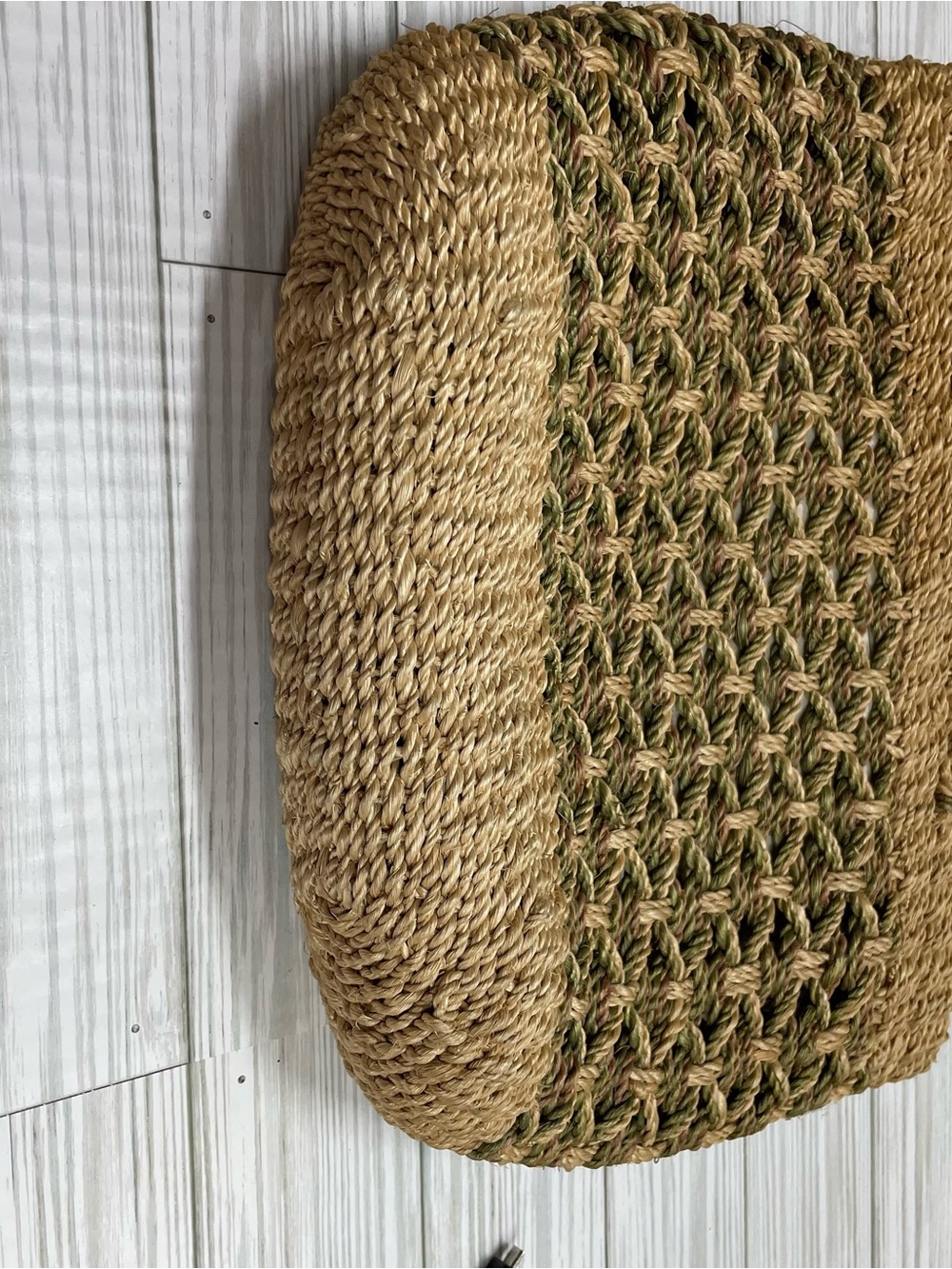 Nine West Natural Brown Woven Seagrass Tote - Picture 14 of 15
